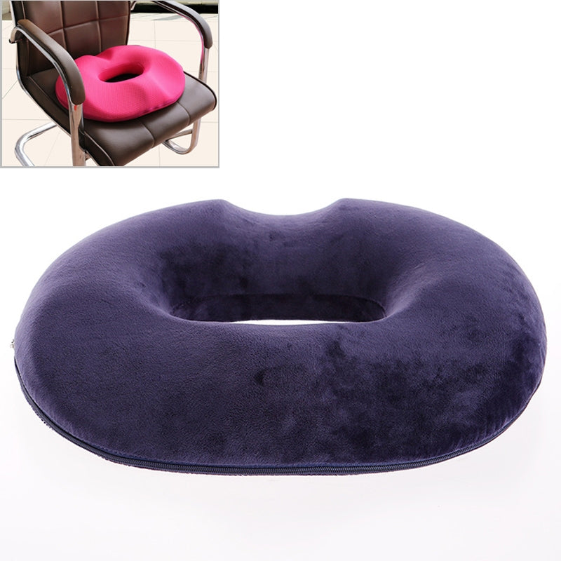 ELECTROPRIME Office Thickening Crystal Velvet Hip Anti-Hemorrhoids Cushion, Size: 45x41x7cm (Navy Blue)