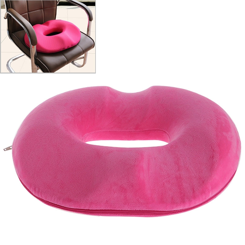 ELECTROPRIME Office Thickening Crystal Velvet Hip Anti-Hemorrhoids Cushion, Size: 45x41x7cm (Rose Red)