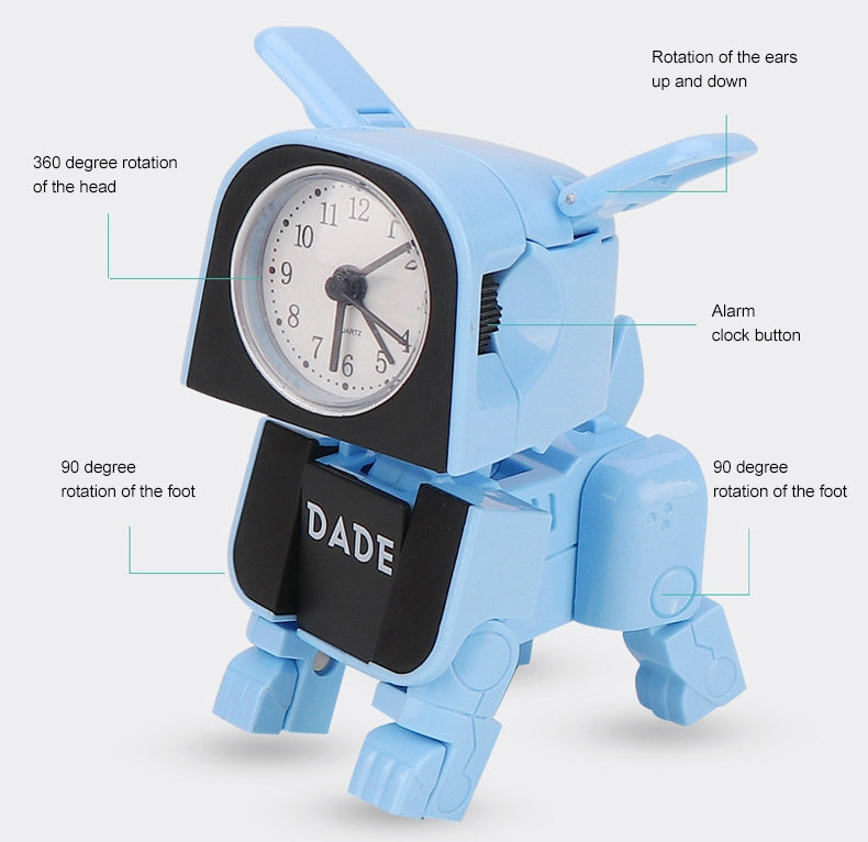 ELECTROPRIME Mini Manual Child Deformation Alarm Clock Robot Toy (Pink)