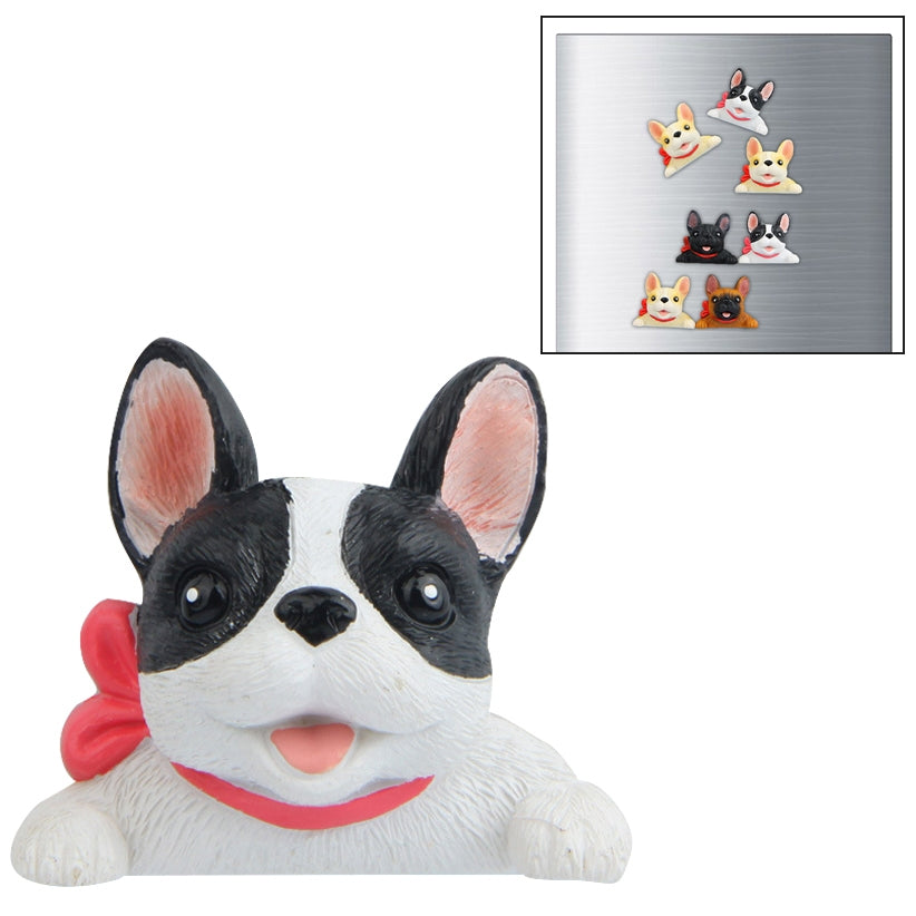 ELECTROPRIME Home Decoration Originality French Bulldog Tie 3D Fridge Paste, NO Magnetic