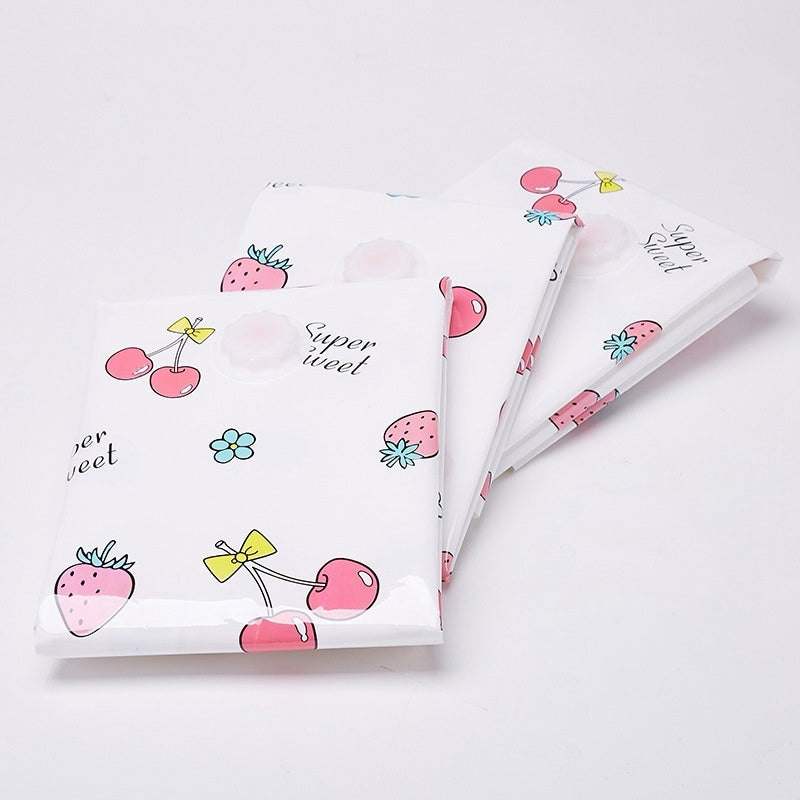 ELECTROPRIME 4PCS Space Saving Candy Color Pattern Vacuum Storage Bag, Explosion-proof Thinken Quilts Clothing Vacuum Seal Storage Bag with a Free Hand Pump, Size: 50*70 cm