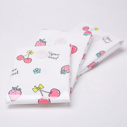 ELECTROPRIME 4PCS Space Saving Candy Color Pattern Vacuum Storage Bag, Explosion-proof Thinken Quilts Clothing Vacuum Seal Storage Bag with a Free Hand Pump, Size: 50*70 cm