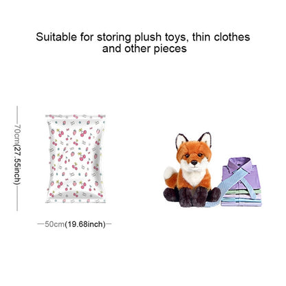 ELECTROPRIME 4PCS Space Saving Candy Color Pattern Vacuum Storage Bag, Explosion-proof Thinken Quilts Clothing Vacuum Seal Storage Bag with a Free Hand Pump, Size: 50*70 cm