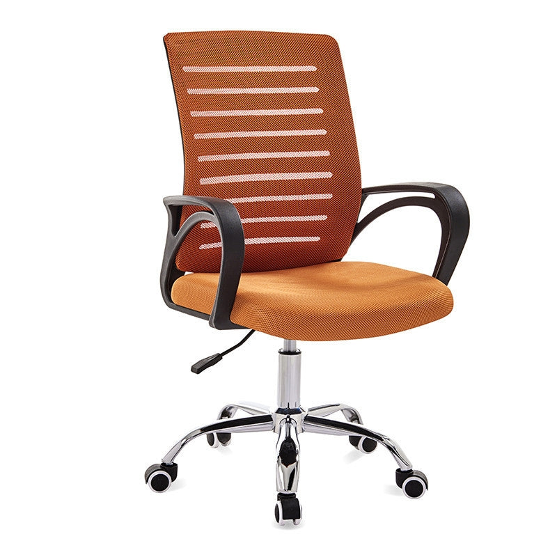 ELECTROPRIME 9050 Computer Chair Office Chair Home Back Chair Comfortable Black Frame Simple Desk Chair (Orange)