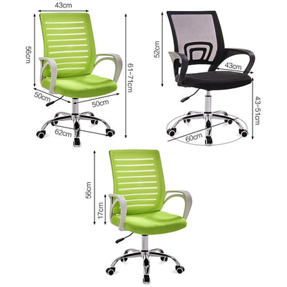 ELECTROPRIME 9050 Computer Chair Office Chair Home Back Chair Comfortable Black Frame Simple Desk Chair (Orange)