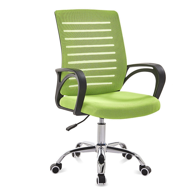 ELECTROPRIME 9050 Computer Chair Office Chair Home Back Chair Comfortable Black Frame Simple Desk Chair (Green)