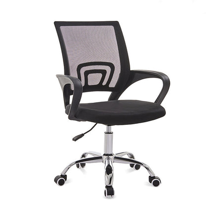 ELECTROPRIME 9050 Computer Chair Office Chair Home Latex Back Chair Comfortable Black Frame Desk Chair (Black)