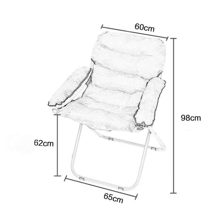 ELECTROPRIME Creative Lazy Folding Sofa Living Room Single Sofa Chair Tatami Lounge Chair with Footrest / Pillow(Grey)