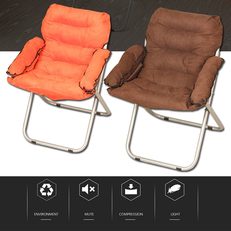 ELECTROPRIME Creative Lazy Folding Sofa Living Room Single Sofa Chair Tatami Lounge Chair with Footrest / Pillow(Grey)