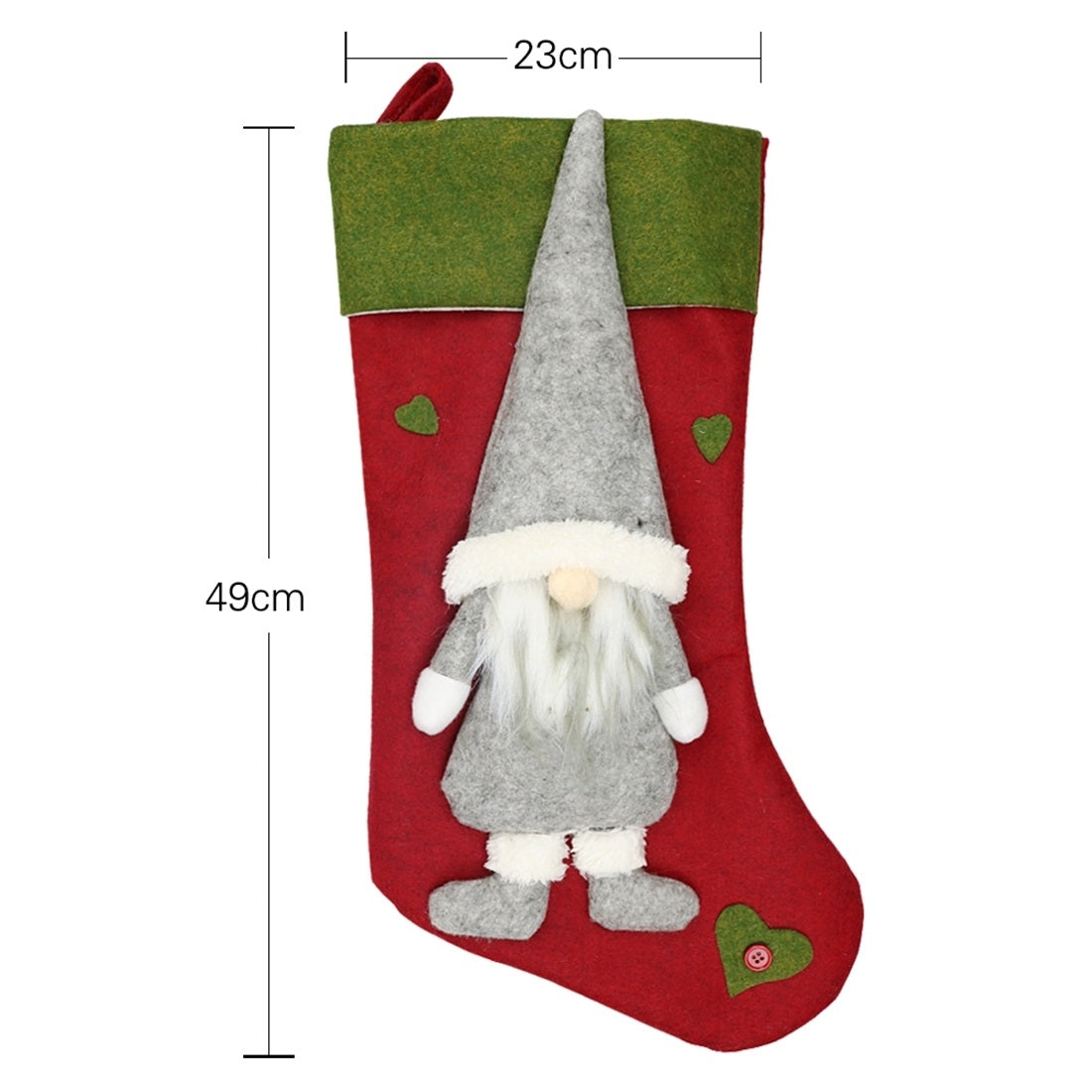 ELECTROPRIME CX20204 Faceless Doll Christmas Sock Gift Bag Christmas Tree Pendant Decoration(Red)