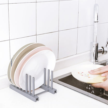 ELECTROPRIME 3 PCS Multi-function Kitchen Removable Plastic House Dish Rack Shelves, Random Color Delivery