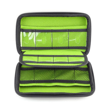 ELECTROPRIME Portable Multi-function EVA Material Digital Device Travel Storage Bag for Phone / Power Bank / USB Disk / SD Disk / PSP Console, Internal Size: 16.5*9.5*3.8cm(Blue)