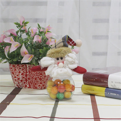 ELECTROPRIME Circle Shape Santa Claus Candy Jar Christmas Decoration