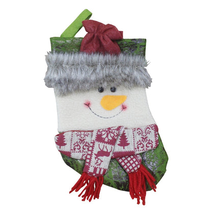 ELECTROPRIME Snowman Pattern Christmas Sock Gift Bag Christmas Tree Pendant Decoration