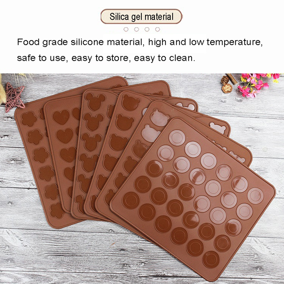 ELECTROPRIME Kitchen Roast Silicone Macaron Oven Baking Pad, Size: 26*29cm