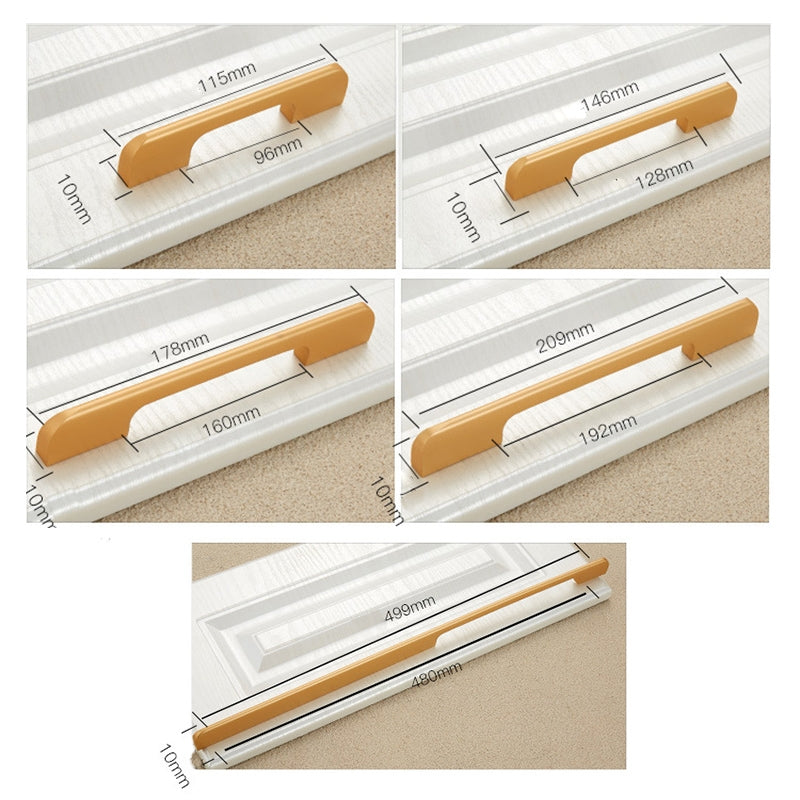 ELECTROPRIME 2049-96 Drawer Cabinet Door Aluminum Alloy Handle Straight Door Handle(Silver)