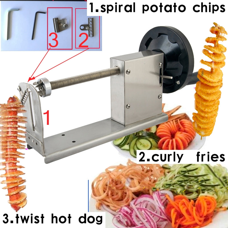 ELECTROPRIME 528-1 Manual Twisted Potato Cutter,Potato Chips Slicer,High Quality French Fry Cutter