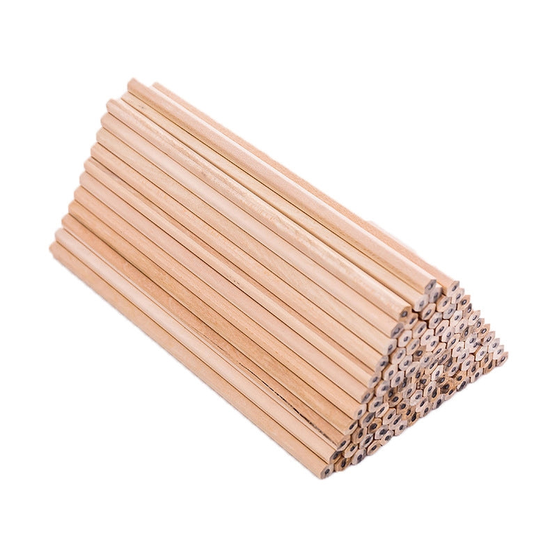 ELECTROPRIME 50 PCS Crude Wood Environmental Protection HB Pencils Painting Pencils for Kids School Office Supplies