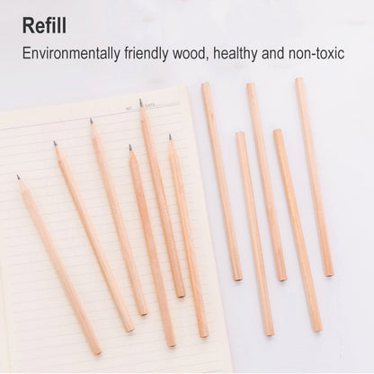 ELECTROPRIME 50 PCS Crude Wood Environmental Protection HB Pencils Painting Pencils for Kids School Office Supplies