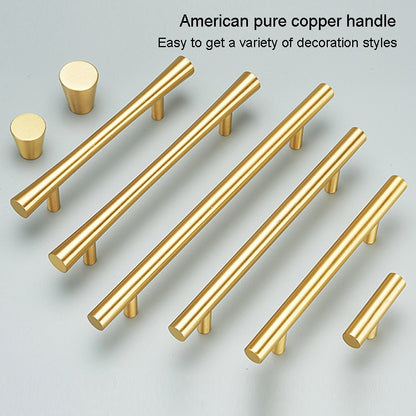 ELECTROPRIME 1019-128 Light Luxury Nordic Solid Copper Cabinet Handle