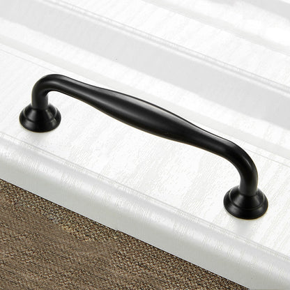 ELECTROPRIME 6291A-96 Simple Cabinet Door Handle Drawer Wardrobe Zinc Alloy Handle (Black)
