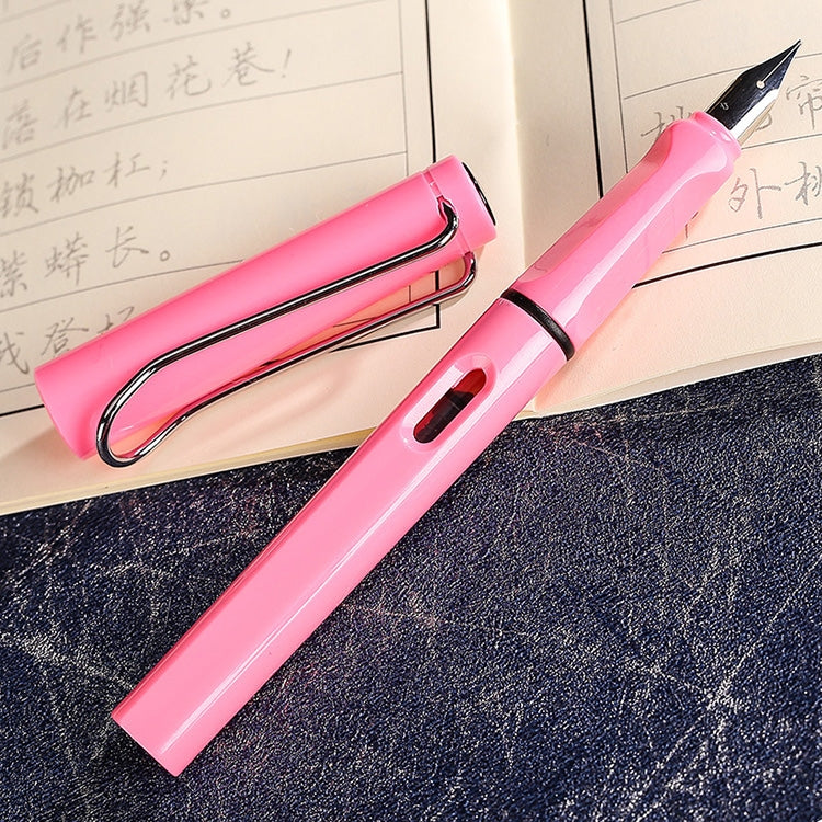 ELECTROPRIME 3 PCS School Office Extra Fine Titanium Alloy Nib Transparent Piston Fountain Pen(Black), Random Delivery(0.5mm/0.38mm Nib)