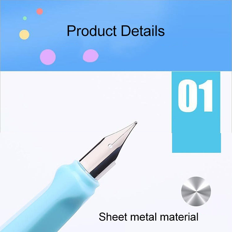 ELECTROPRIME 3 PCS School Office Extra Fine Titanium Alloy Nib Transparent Piston Fountain Pen(Black), Random Delivery(0.5mm/0.38mm Nib)