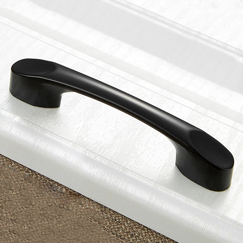 ELECTROPRIME 6225A-64 Simple Cabinet Door Handle Drawer Wardrobe Zinc Alloy Handle(Black)
