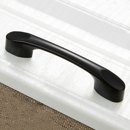 ELECTROPRIME 6225A-64 Simple Cabinet Door Handle Drawer Wardrobe Zinc Alloy Handle(Black)