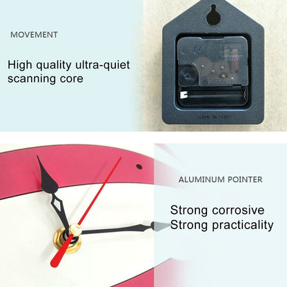 ELECTROPRIME 11*10 inch Children Bedroom Room Decor Battery Operated Owl Shaped Mute Non Ticking Round Wall Quartz Clock
