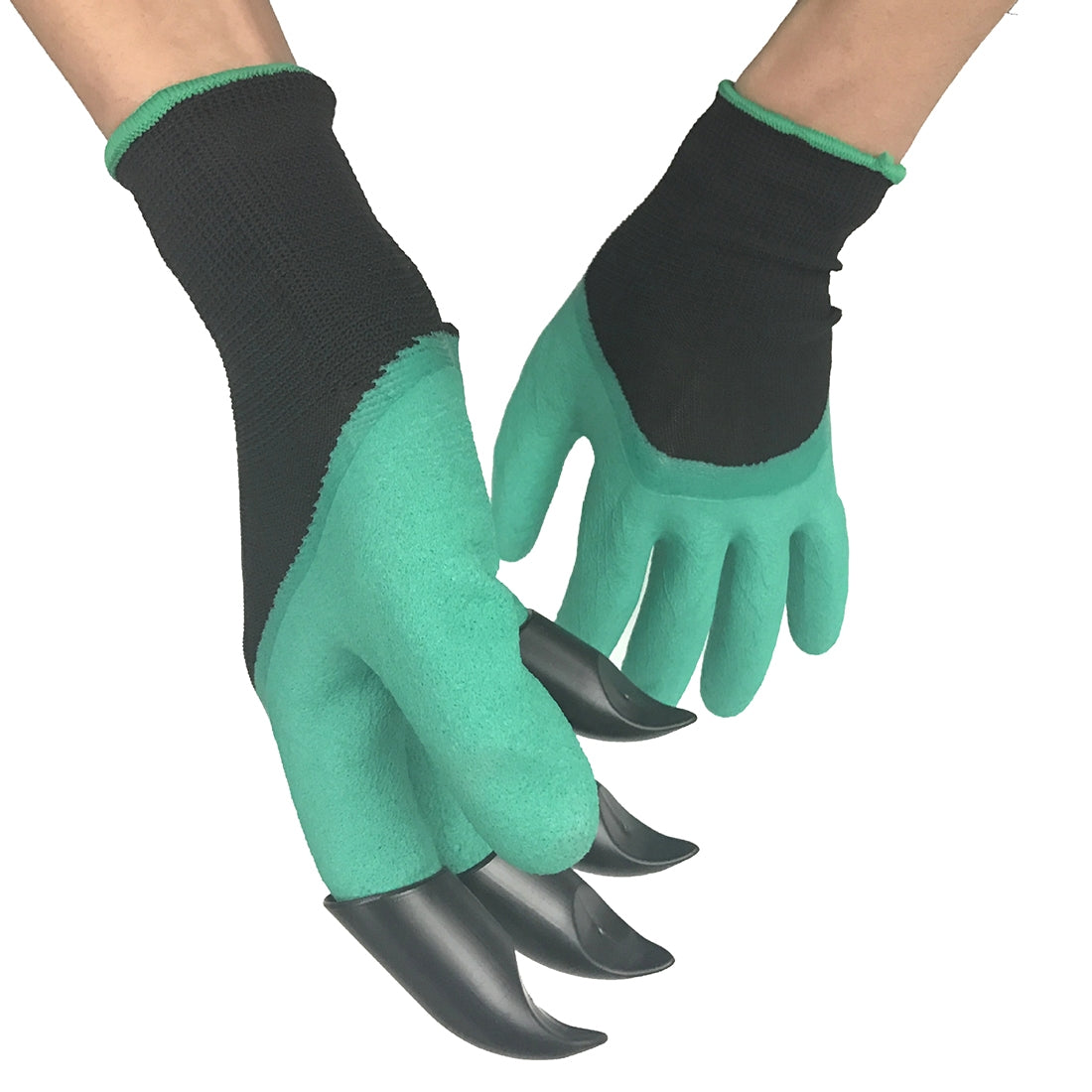 ELECTROPRIME A Pair Latex Protective Insulated Gloves with Claws ABS Plastic Gloves for Digging and Planting, The Right One with Claws