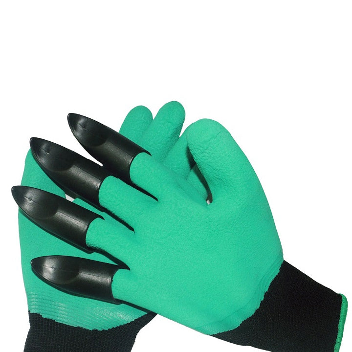 ELECTROPRIME A Pair Latex Protective Insulated Gloves with Claws ABS Plastic Gloves for Digging and Planting, The Right One with Claws