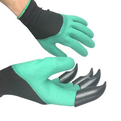 ELECTROPRIME A Pair Latex Protective Insulated Gloves with Claws ABS Plastic Gloves for Digging and Planting, The Right One with Claws