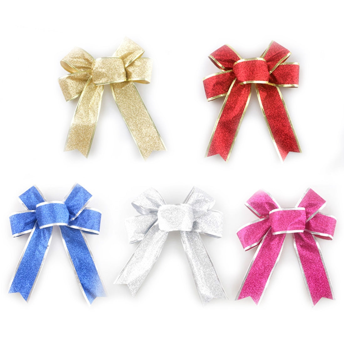 ELECTROPRIME 2m Christmas Party Decoration Glitter Powder Christmas Tree Decoration Ribbon(Pink)