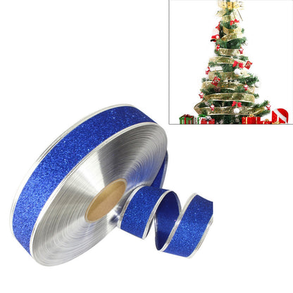 ELECTROPRIME 2m Christmas Party Decoration Glitter Powder Christmas Tree Decoration Ribbon(Blue)