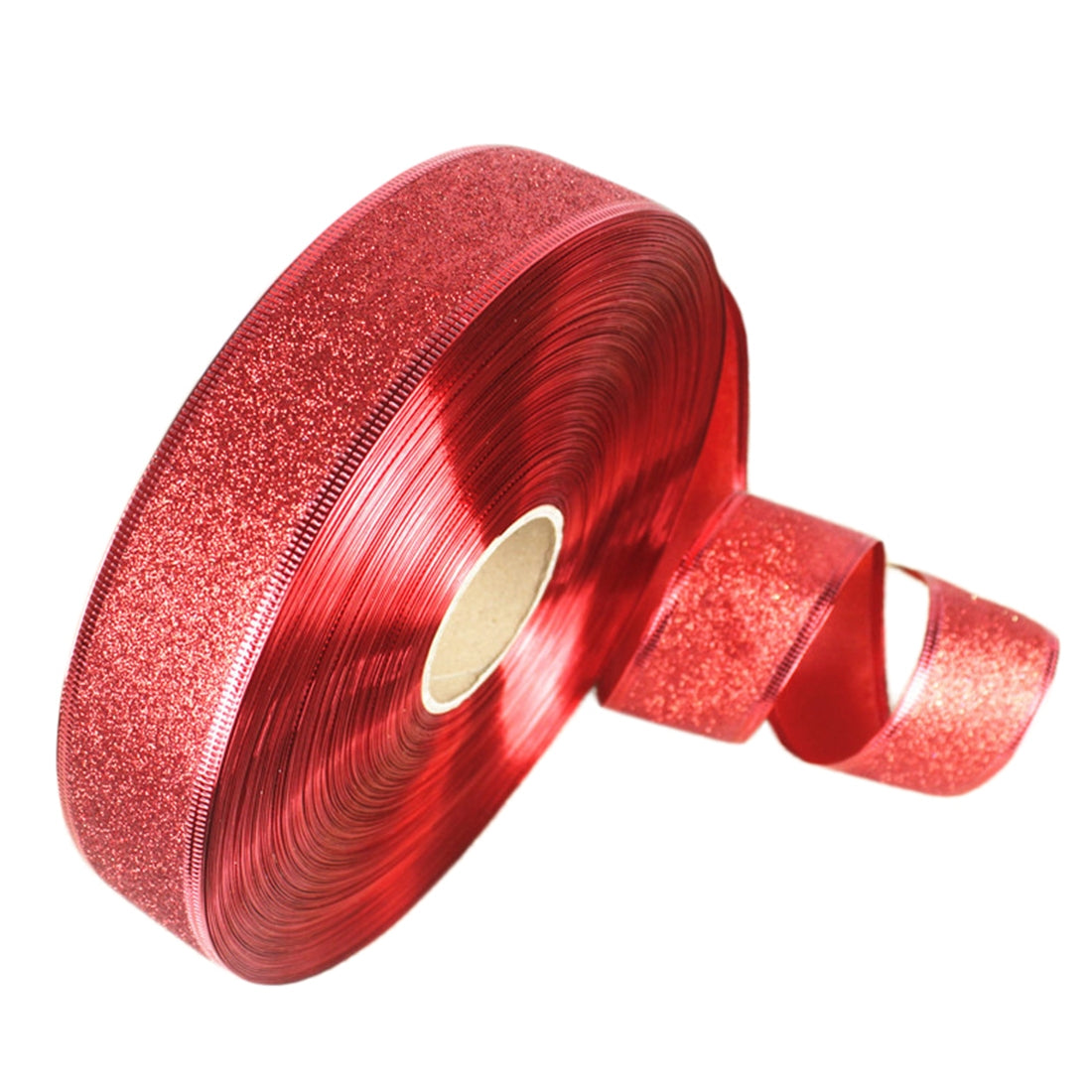 ELECTROPRIME 2m Christmas Party Decoration Glitter Powder Christmas Tree Decoration Ribbon(Red)