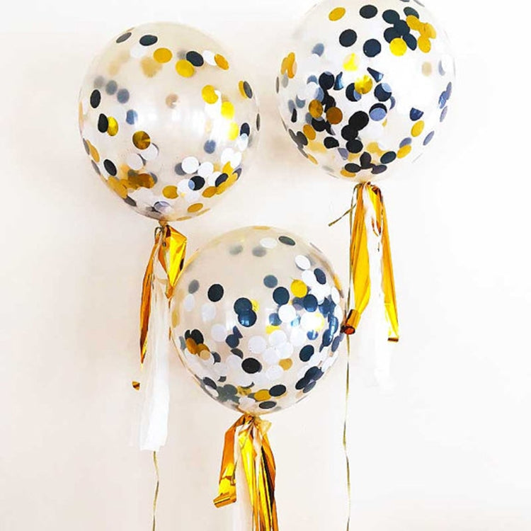 ELECTROPRIME 5 PCS 12 inch Colorful Confetti Balloons Wedding Decoration Scene Ornament Balloons