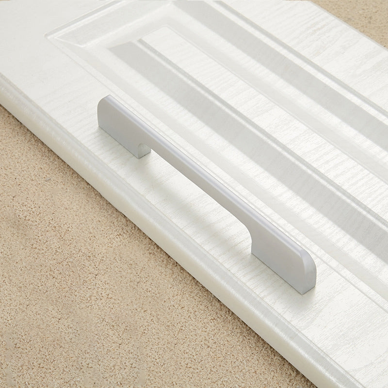 ELECTROPRIME 2049-192 Drawer Cabinet Door Aluminum Alloy Handle Straight Door Handle (White)
