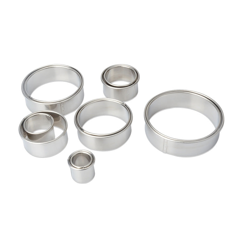 ELECTROPRIME 12 PCS / Set Stainless Steel Round Shape Cutting Mould Mousse Cake Doughnut Baking Tools