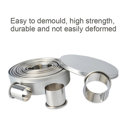 ELECTROPRIME 12 PCS / Set Stainless Steel Round Shape Cutting Mould Mousse Cake Doughnut Baking Tools
