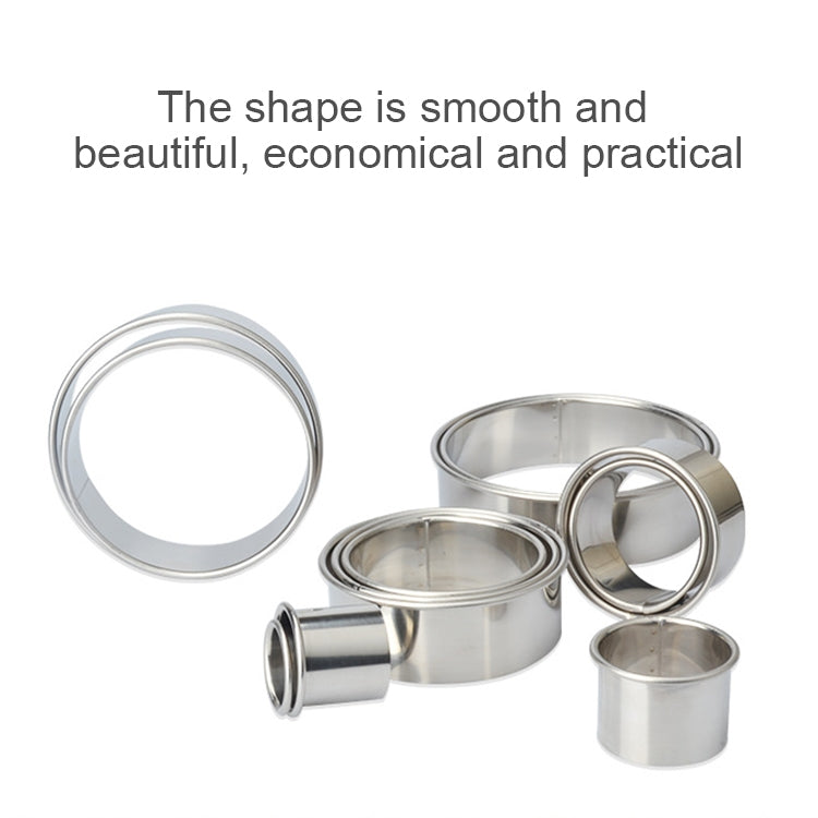 ELECTROPRIME 12 PCS / Set Stainless Steel Round Shape Cutting Mould Mousse Cake Doughnut Baking Tools