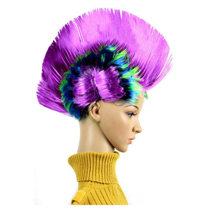 ELECTROPRIME Funny Christmas Halloween Wig Masquerade Headdress Mohawk Hair Comb, Random Color Delivery