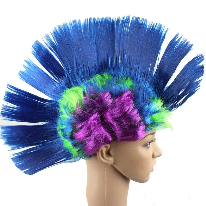 ELECTROPRIME Funny Christmas Halloween Wig Masquerade Headdress Mohawk Hair Comb, Random Color Delivery
