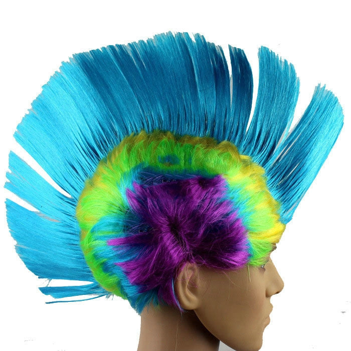 ELECTROPRIME Funny Christmas Halloween Wig Masquerade Headdress Mohawk Hair Comb, Random Color Delivery