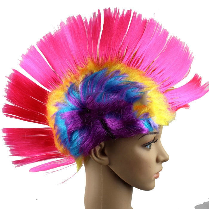 ELECTROPRIME Funny Christmas Halloween Wig Masquerade Headdress Mohawk Hair Comb, Random Color Delivery