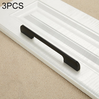 ELECTROPRIME 2PCS 2049-160 Drawer Cabinet Door Aluminum Alloy Handle Straight Door Handle(Black)