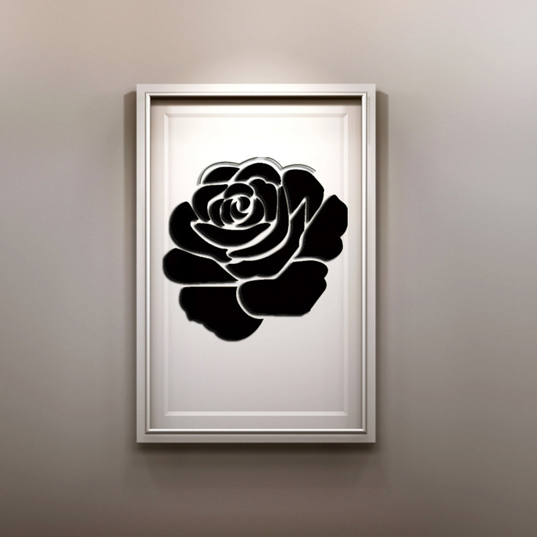ELECTROPRIME 3D Flower Pattern Mirror Acrylic Wall Stickers Creative Home Living Room Wall Sticker Decor,Size:22*22cm(Black)