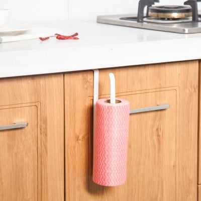 ELECTROPRIME Stainless Metal Kitchen Toilet Paper Towel Rack Paper Towel Roll Holder Cabinet Hanging Shelf Preservative Film Storage Rack,Size: 26*10.8*1.5cm