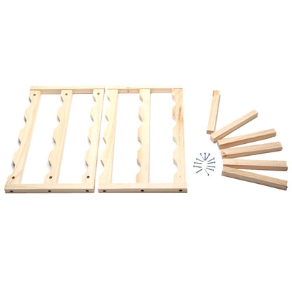 ELECTROPRIME Solid Wood Folding 12-bottle Wine Display Rack Multi-layer Wine Rack, Size: 46x24x28cm