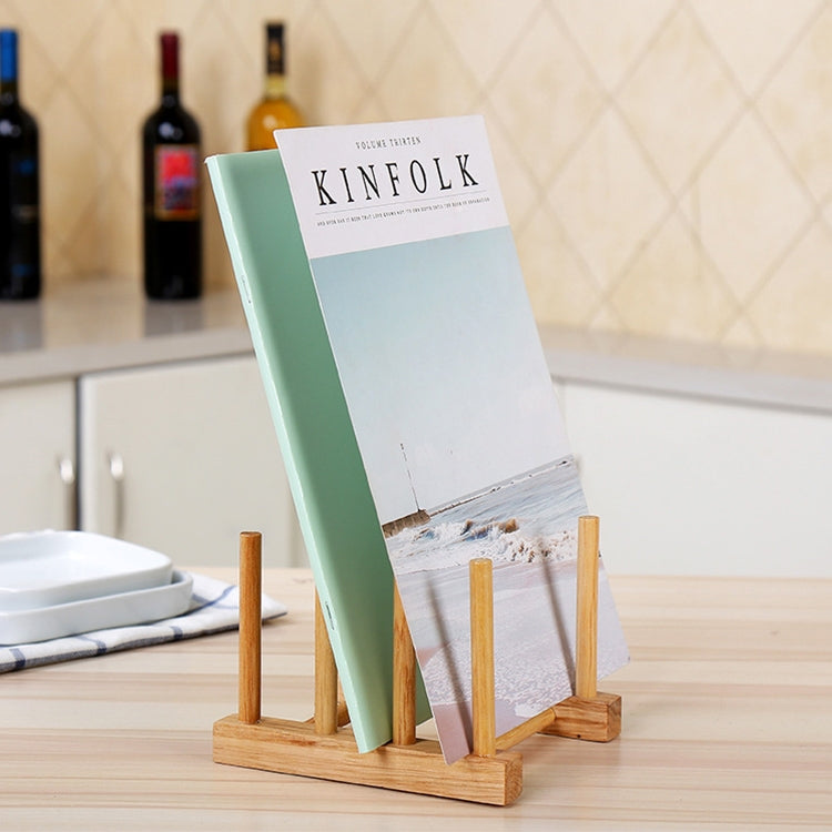 ELECTROPRIME Solid Wood Dish Drip Rack Plate Holder, Size: 14x12x10cm